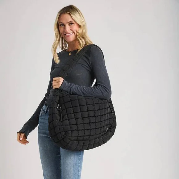 Free People FP Movement Quilted Carryall - Black - Picture 7 of 7